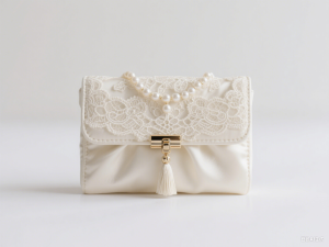 Lace-Overlay Evening Pouch​