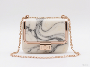 Marbleized Resin Satchel
